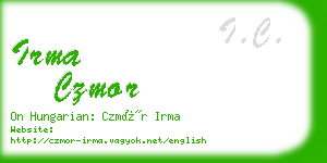 irma czmor business card